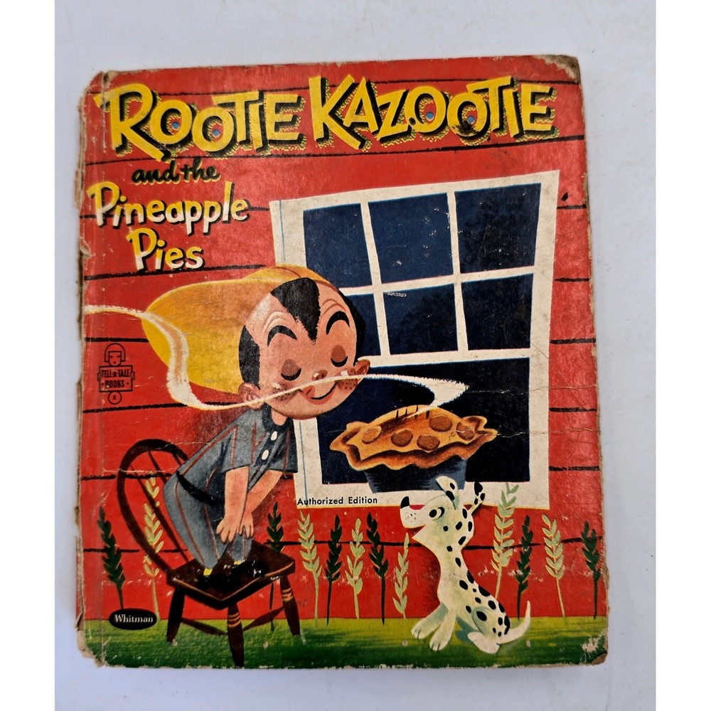 Vintage 1953 Rootie Kazootie and Pineapple Pies Whitman Tell-a-Tale Book VIDEO